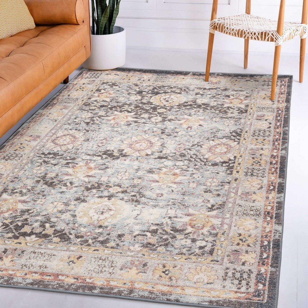 Flores Gita FR03 Traditional Persian Floral Rugs in Multi